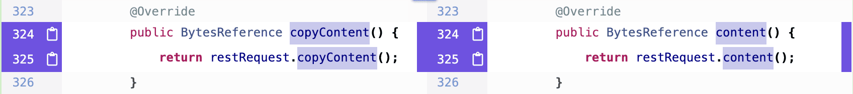 Rich Diff find and replace operation example