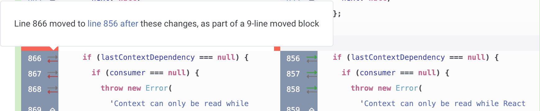 Rich Diff move operation example